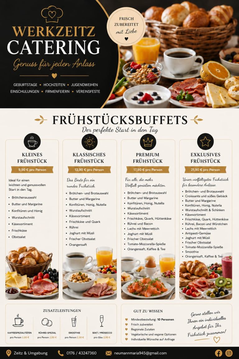 Werkzeitz Catering Frühstücksbuffets